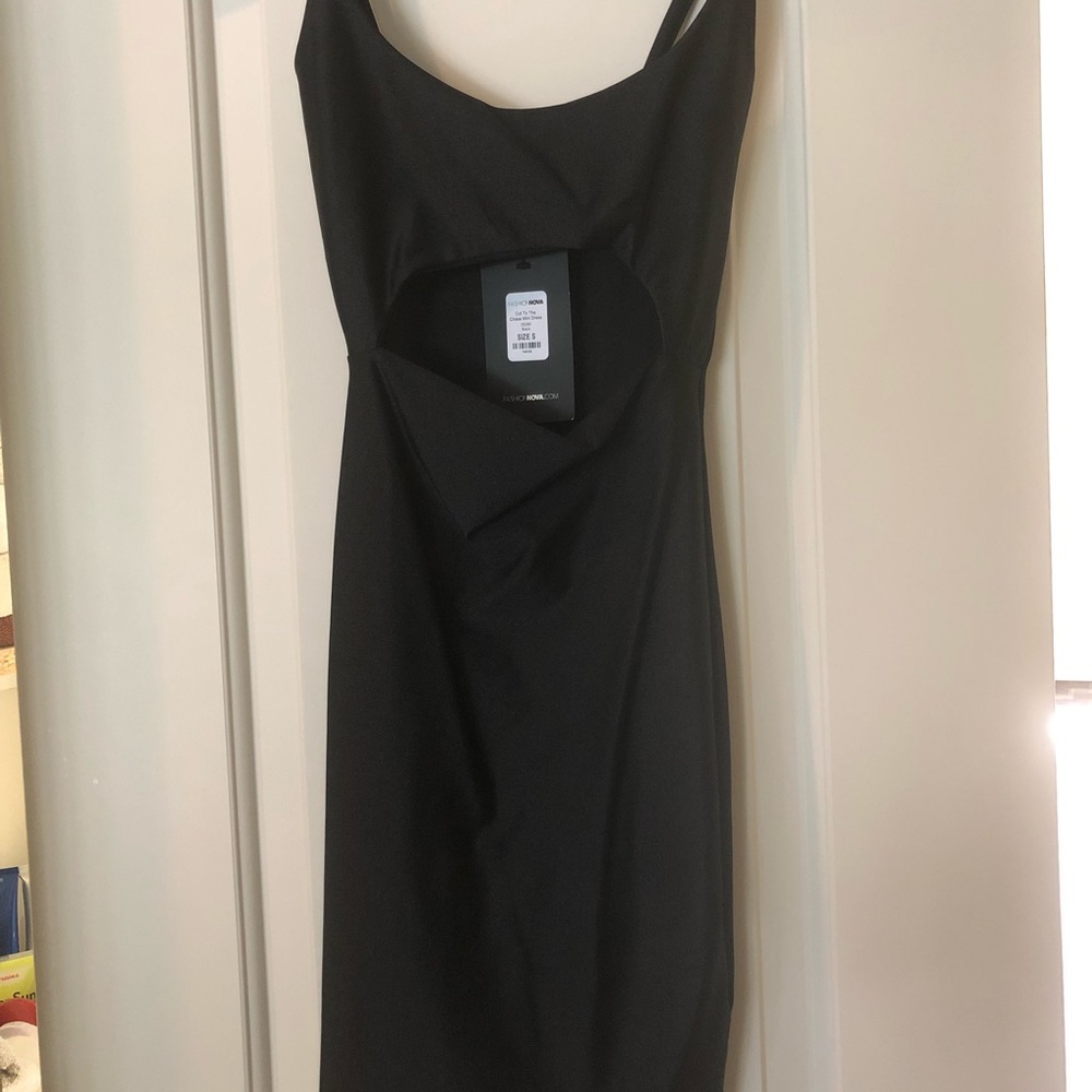Black mini dress